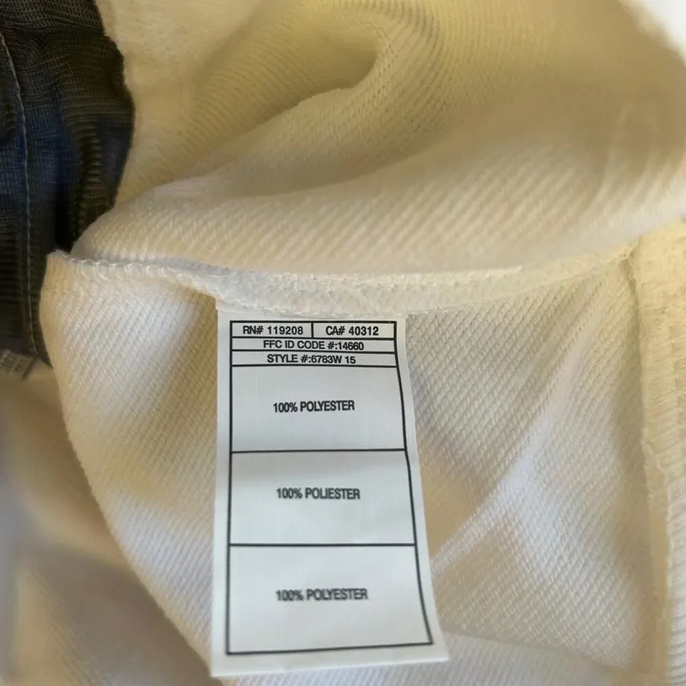 Adidas Climalite 1/4 Zip Pullover Jacket White Grey Size 2XL Thumbholes